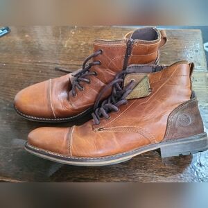 Bull Boxer Kelden Cap Toe Handcrafted Boots Cognac Color Sz 10 , 34 EU